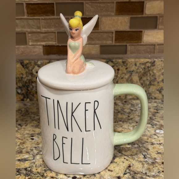 NWOT Disney Rae Dunn Mug Tinker Bell with Figurine Cover Lid - Picture 1 of 5